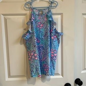 Lilly Pulitzer tank top with ruffle arm